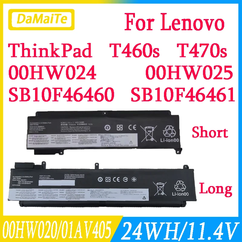 Battery For Lenovo ThinkPad T460s T470s 01AV405 01AV407 00HW022 00HW023 00HW024 00HW025 00HW038 11.4V 24WH