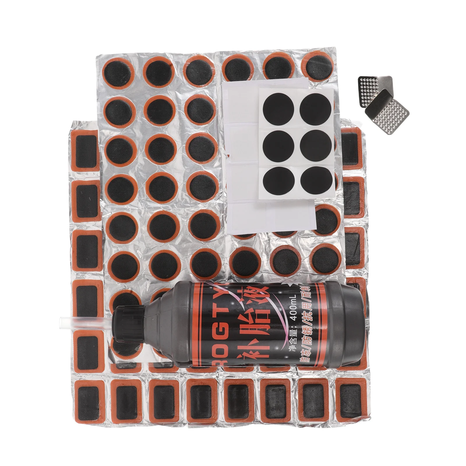 

1 Set Bicycle Tube Repair Kit Portable Tire Patch Adhesion For Road Mountain Bike Motorcycle Use Cycling Repair Tools Inner Tube