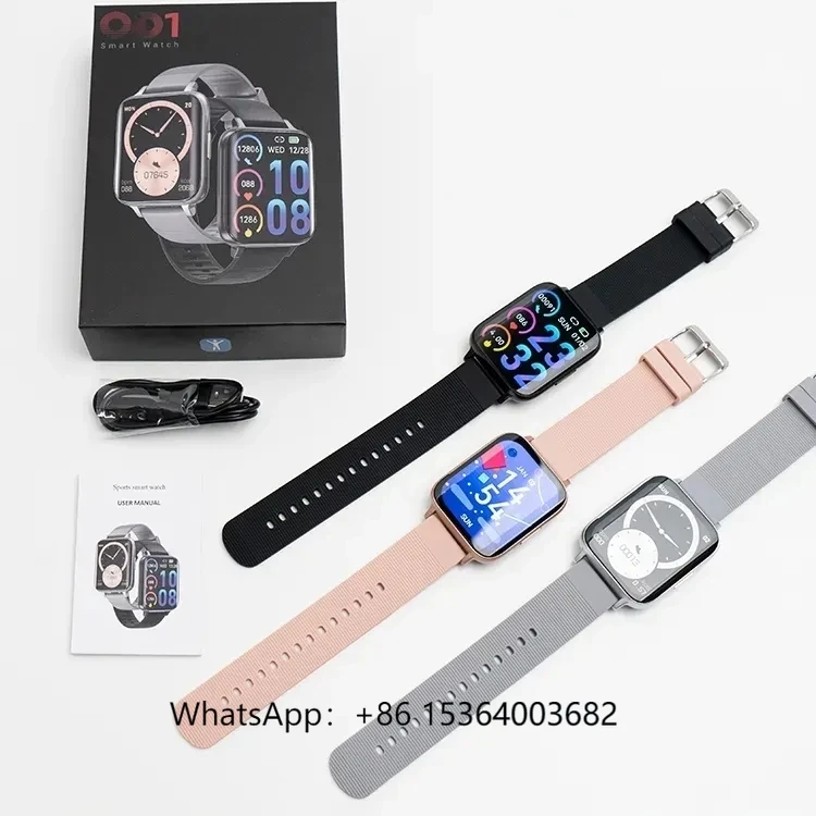 

1.96 Inch HD Screen Smart Watch 2023 OD1 Smartwatch ECG 280Mah AI Assistant BT Call Montres Intelligentes