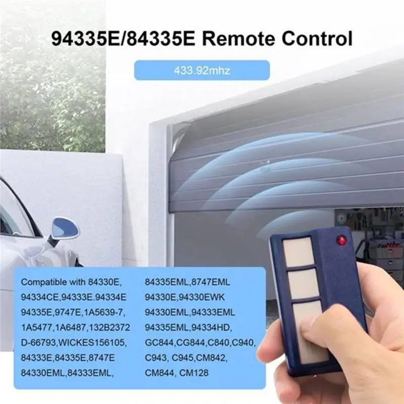 B27B Mhz Radio Remote Control 433.92Mhz For Chamberlain Liftmaster Motorlift Garage Door Opener Models 84335EML 84333E 94333E