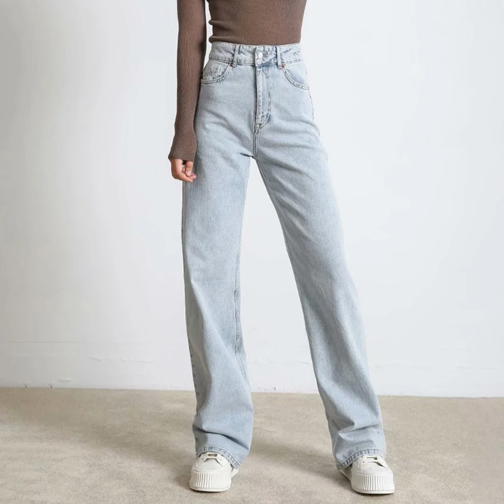 Khakifarbene Jeans im Herbststil mit geradem Bein, Polyesterstoff, normale Länge, S-3XL, Größenbereich, lässiger Stil, leichter Stretch