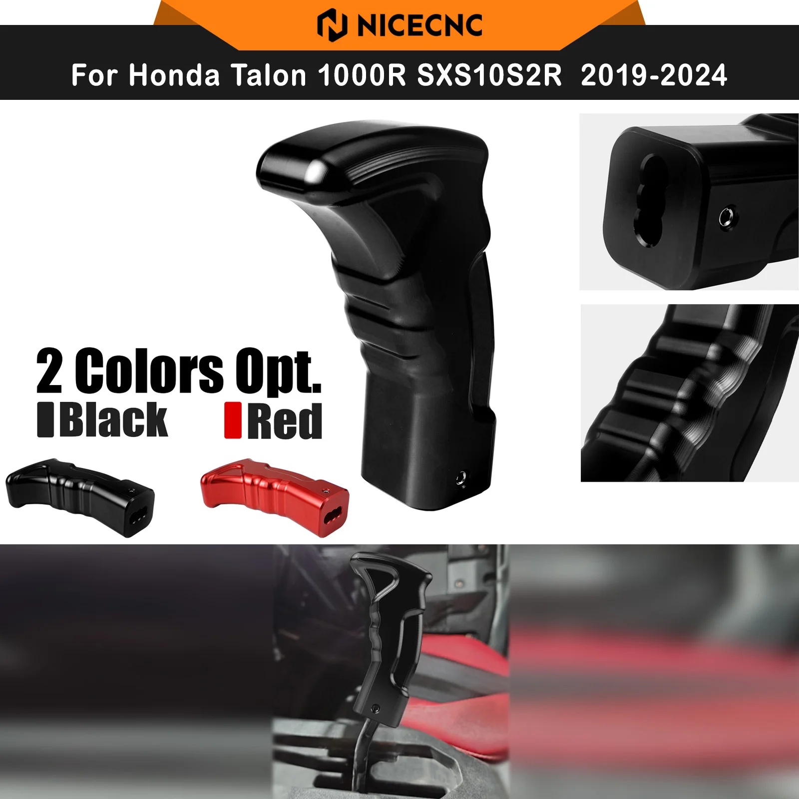 

NICECNC For Honda Talon 1000R 1000X 2019-2024 Gear Selector Shift Knob Shifter Knob Handle Aluminum UTV SSV Powersport Vehicles