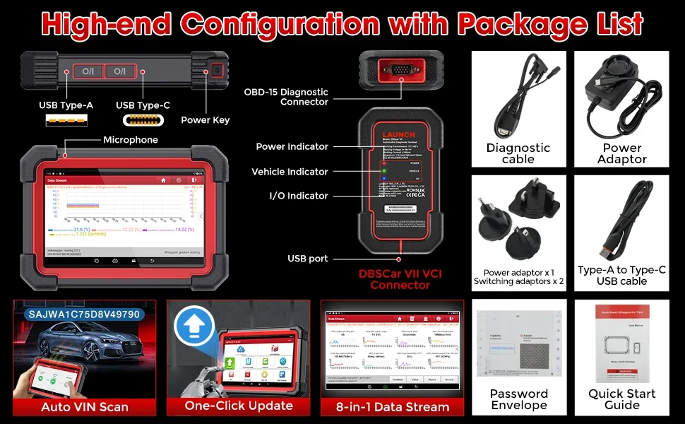 LAUNCH X431 CRP919E BT Auto-Diagnosegerät OBD2-Scanner Alle-System-Diagnosewerkzeug ECU-Codierung Bidirektionales Scan-Tool Unterstützt CANFD DOIP 2 Jahre Kostenlose Aktualisierung – Detail 13