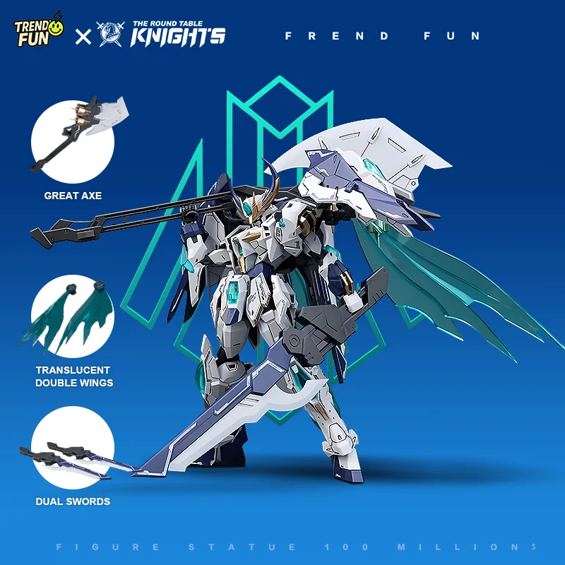

1/144 Scale Giant Axe Mecha Model Kit – Ultra Poseable Full-Frame Robot with Dual Swords, Great Axe, Translucent Wings, Swappabl