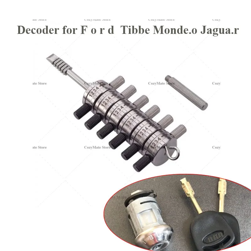 Lishi Decoder Tibbe Vehicle Keys for For.d For Jagua.r Cars Reader Automotive Mondeo/Courier/ Focus Rekey Locksmith Tools Set