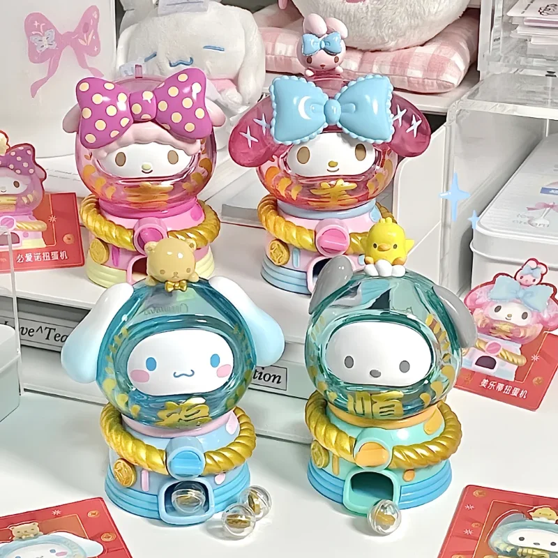 

Оригинальные персонажи Sanrio Fortune Meow Lucky Cat Series слепая коробка Magic Daruma Gacha Machine Mystery Box Kuromi праздничный подарок
