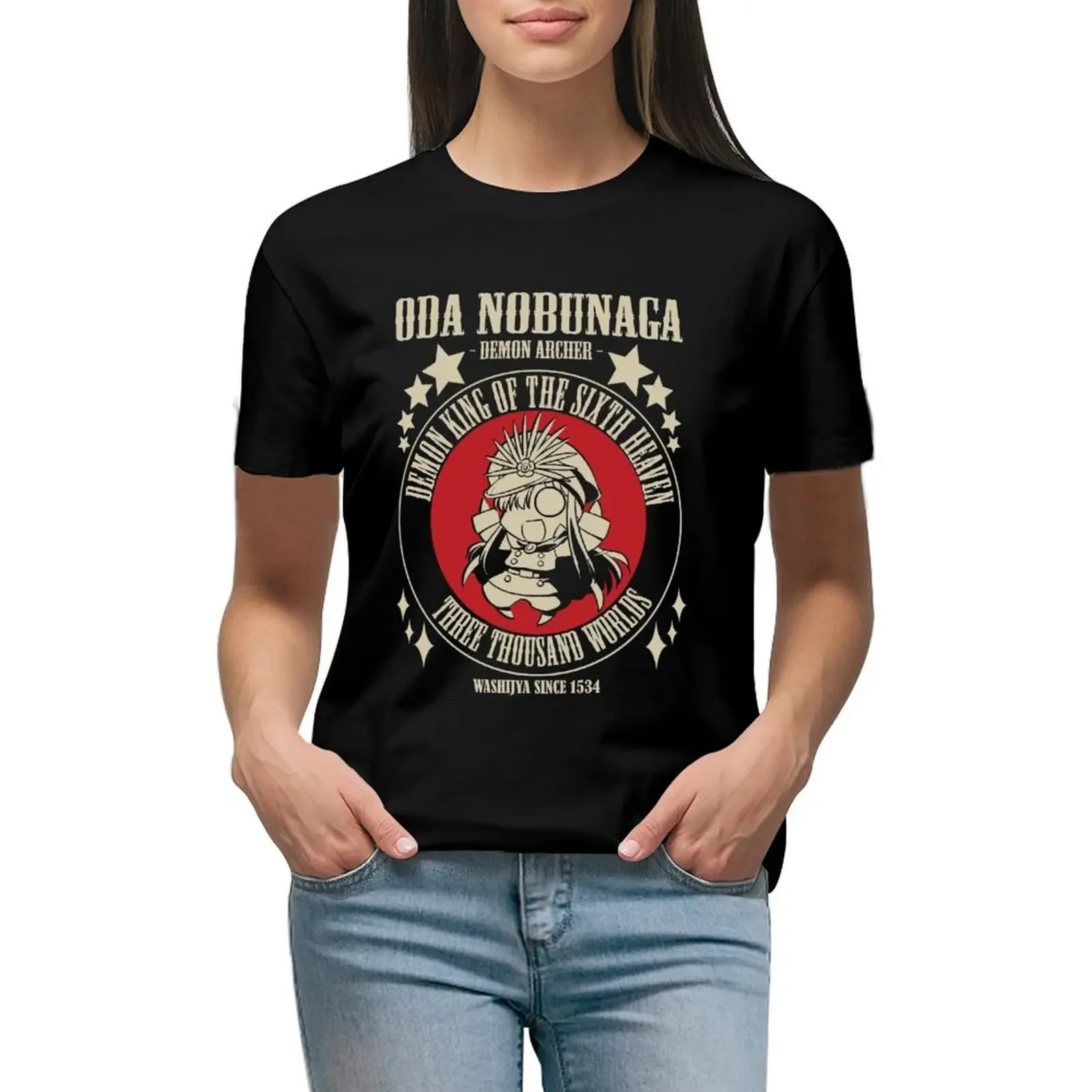 

Oda Nobunaga - Demon Archer T-Shirt tees animal prinfor Aesthetic clothing shirts graphic tees Woman clothes