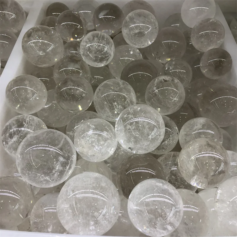 

Natural quartz crystals sphere gemstones healing stones minerales ball living room home decor modern