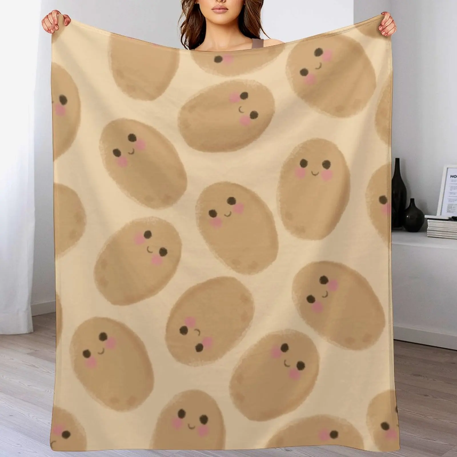 

Potatoes v2 Throw Blanket Stylish Couch Blanket for Home Living Room