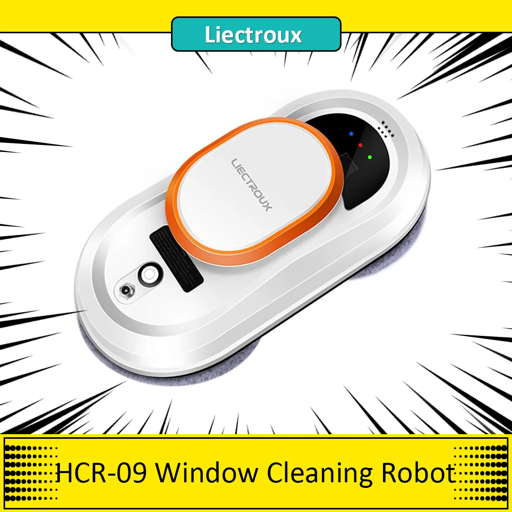 Liectroux HCR-09 Window Cleaning Robot, 90W 2800Pa Suction, 3 Auto Cleaning Modes, UPS Function, Edge Detection,High Efficiency