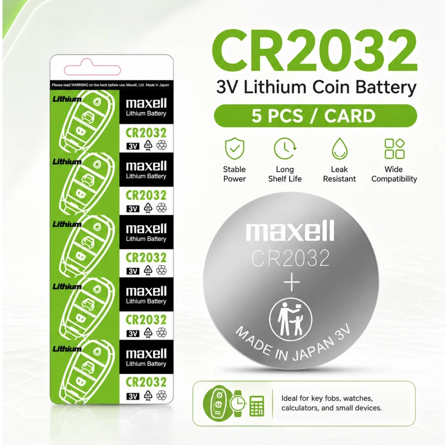 

3V Lithium Button Battery CR2032 CR2025 CR2016 Universal Coin Cell For Automotive Car Key Remote Control