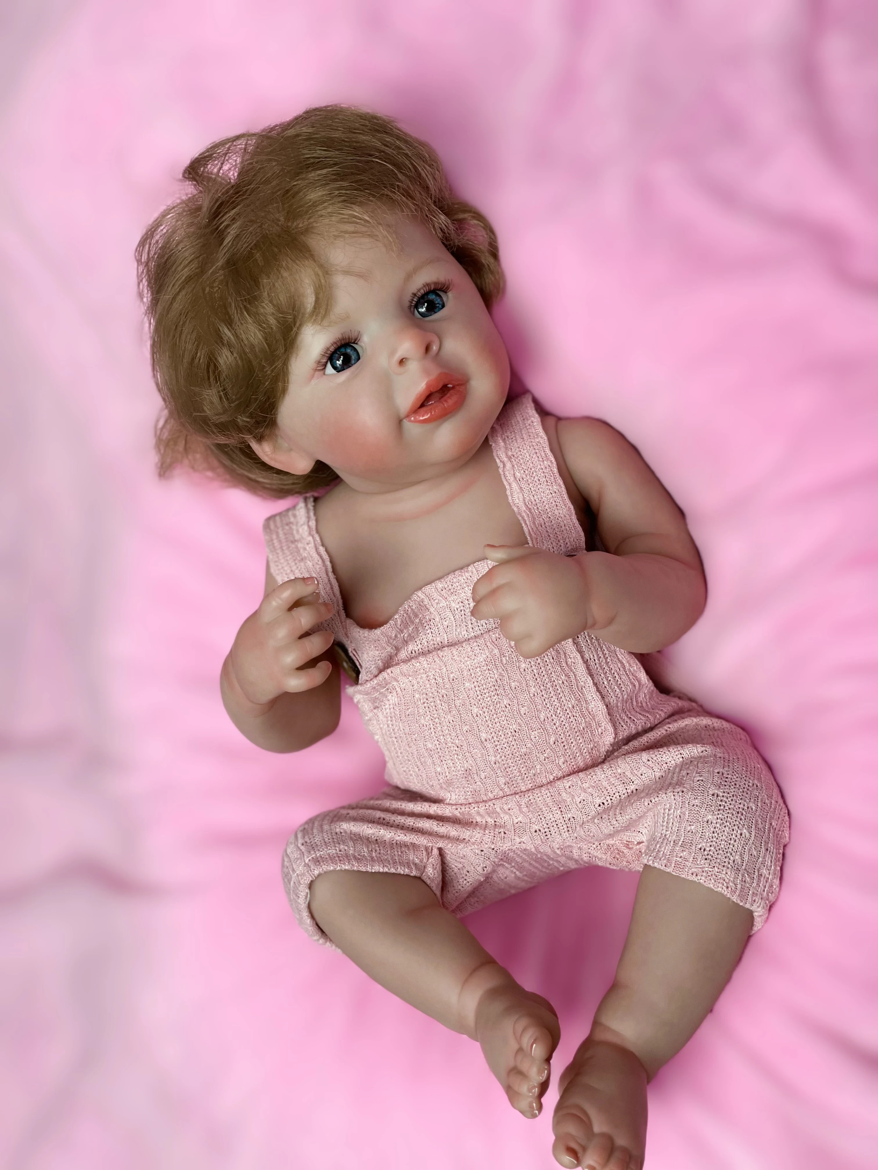 18 Inch Full Body Silicone Girl Soft Touch Bebe Newborn Doll Lovely Lifelike Bebe Reborn Doll