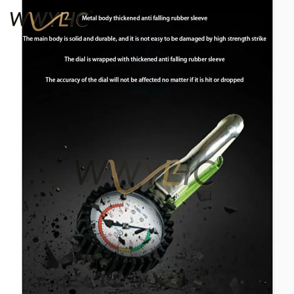Pressure Gauges - High Precision Tire Pressure Monitor with Inflation Head for Automobiles - Inflating Gun for Tire RakingMachie
