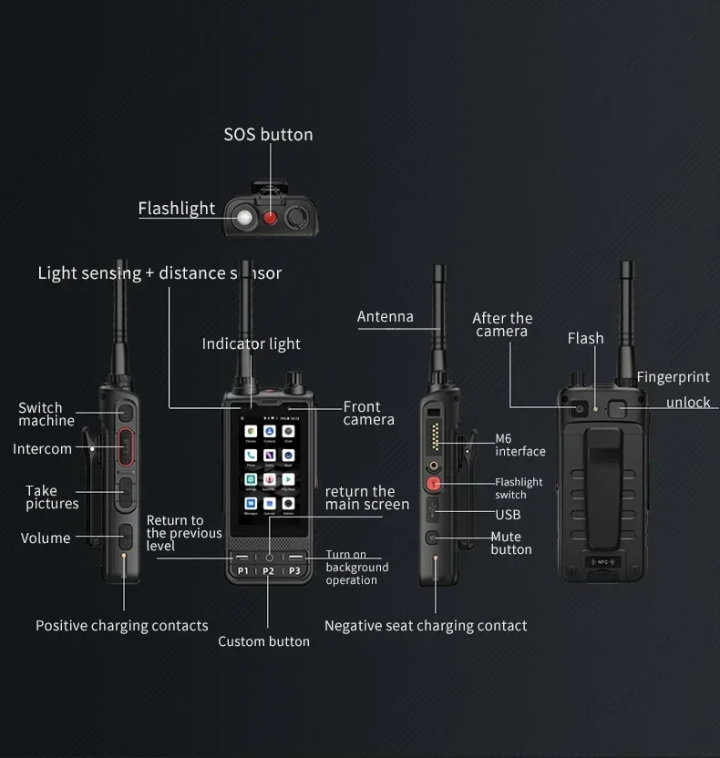 

NEW 4G UHF W6Plus DMR Radio W6 Android 10 4200mAh Portable Radio 1+8GB GPS Range ZELLO RealPTT Walkie Talkie