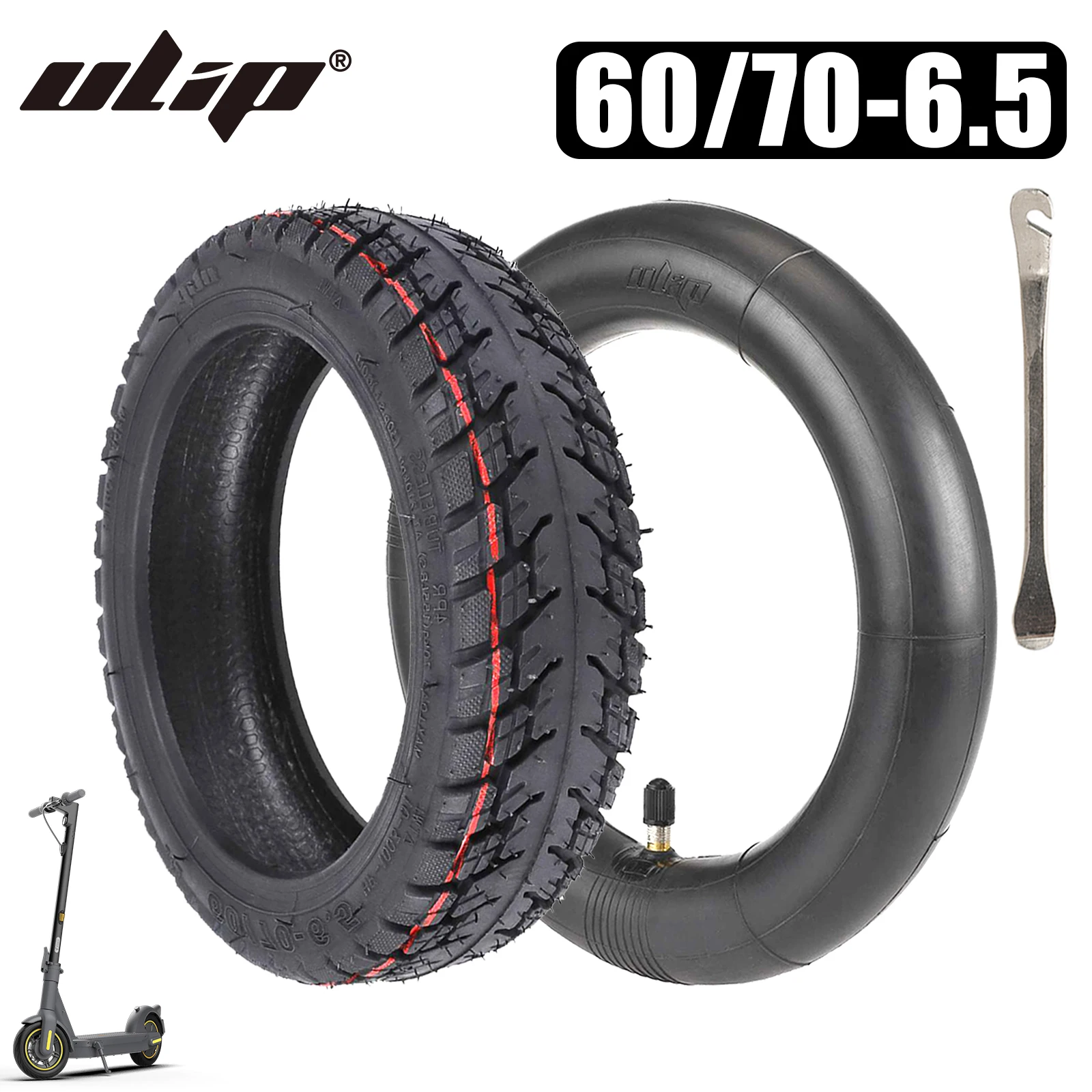 

Ulip 10 Inch 60/70-6.5 Off-road Tire with Inner Tube Kit For Ninebot Max G30 G30D G30P Scooter Front Rear Wheel Tyres Parts