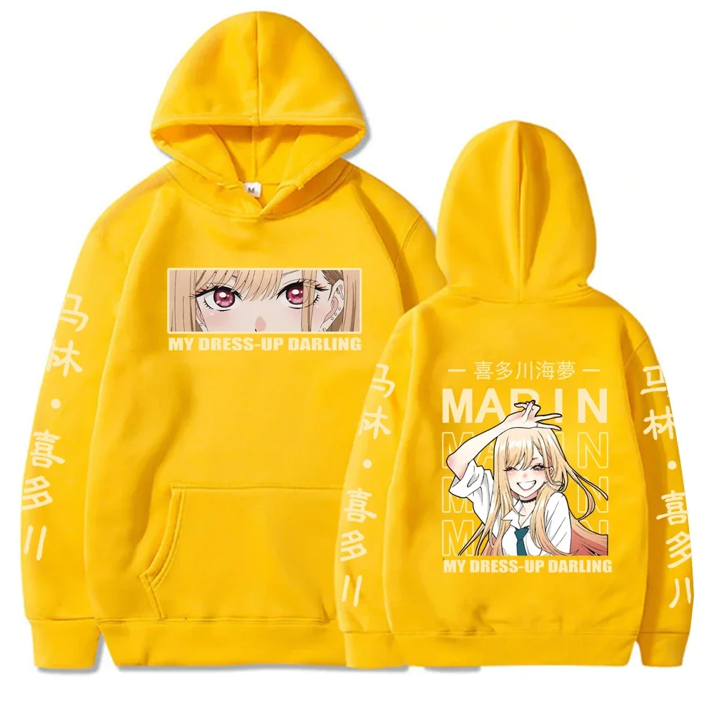 Anime meu vestido querido marin kitagawa bonito gráfico impresso com capuz das mulheres dos homens na moda hoodies harajuku unisex camisolas na moda