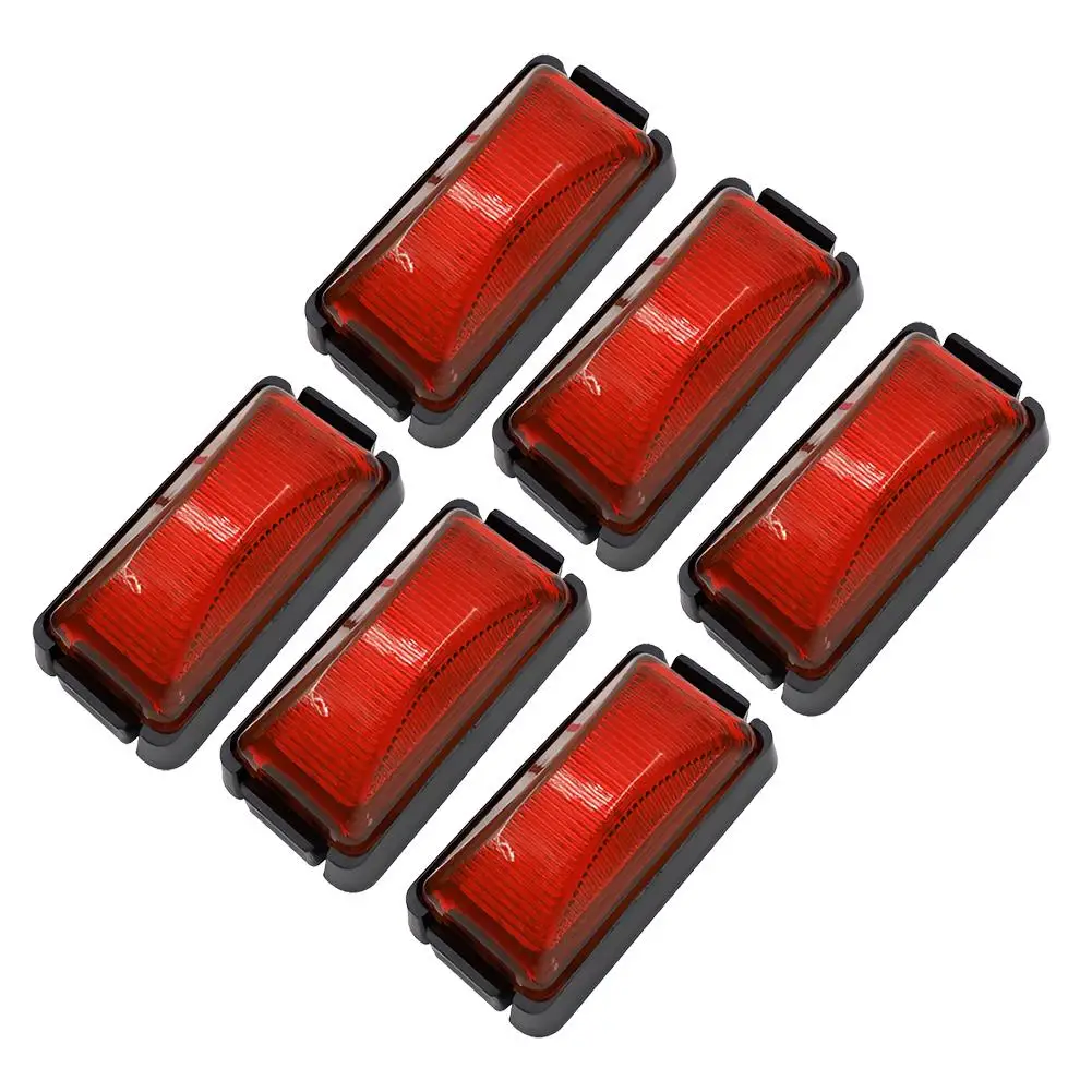 

6 шт. 10 В-30 В 6-светодиодный автомобиль внедорожник фургон грузовик автофургон лодка прицеп грузовик красный боковой габаритный фонарь габаритный фонарь