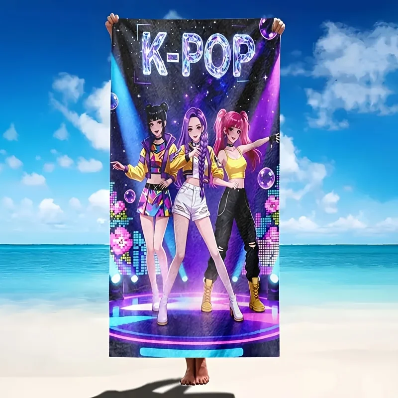 1pc K-pop Idol Girl Group Beach Towel Microfiber Soft Quick Dry Gym Sports Towel Bath Towel for Bathroom Swimming