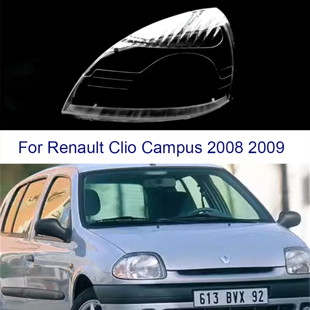 

HTTCY For Renault Clio Campus 2009 Headlamp Shell Headlight Lens Cover Transparent Lampshade Lamp Shade Plexiglass Light Mask