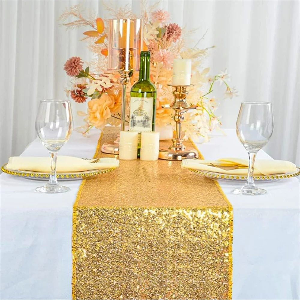 Table Runner Boho Gauze Meal Mat Insulation Mat for Wedding Bridal Shower Birthday Party