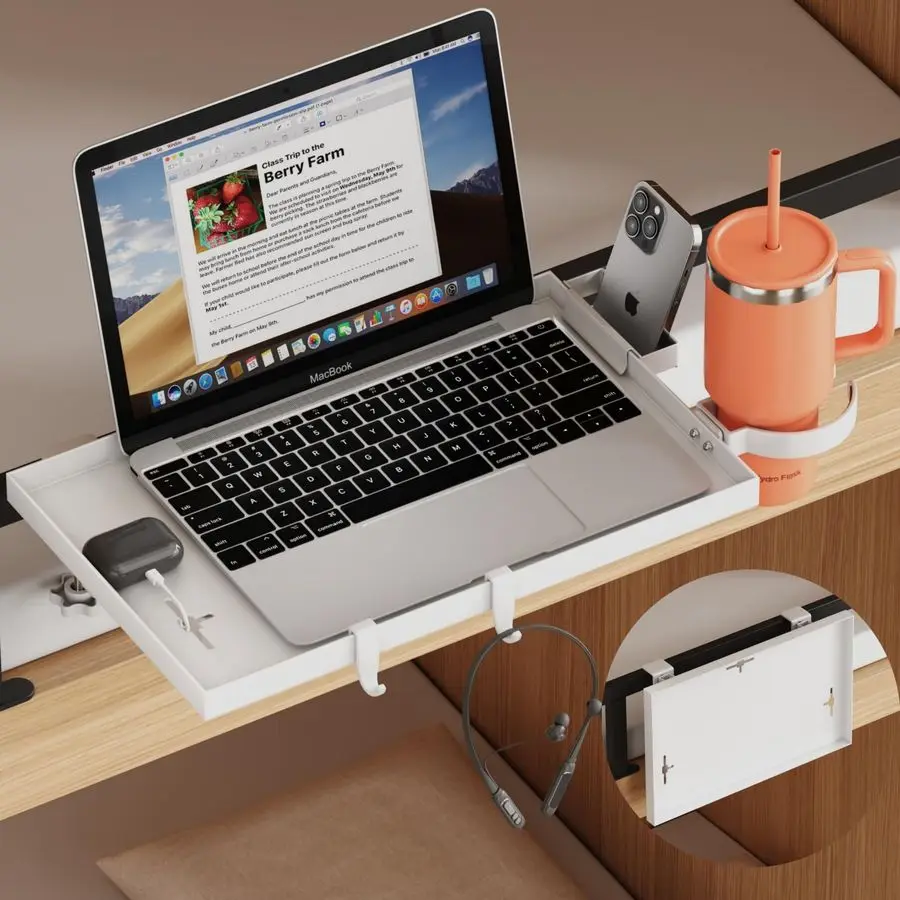 

Складная полка, металлическая полка для кровати с зажимом для верхней двухъярусной кровати, сверхмощный поднос для прикроватного столика для предметов первой необходимости в общежитии колледжа, тумбочка в стиле лофт