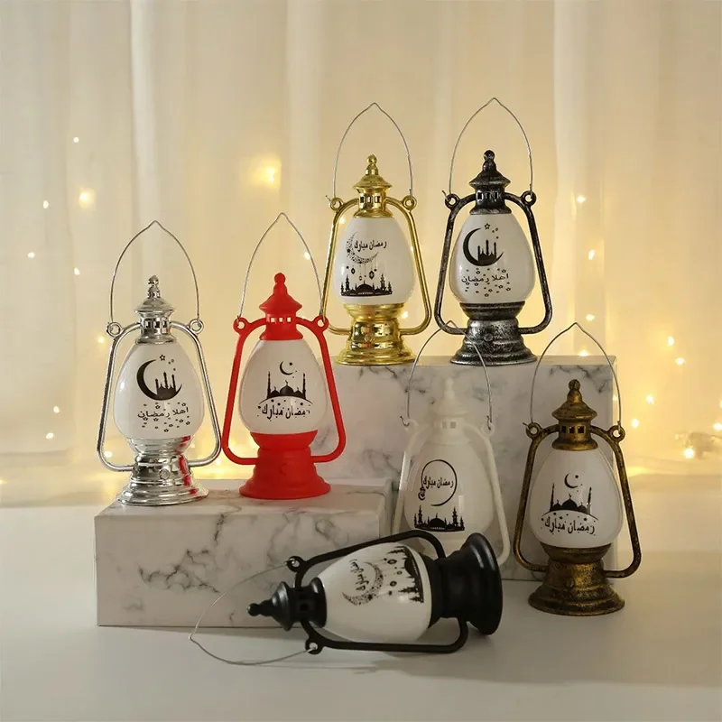 Eid Mubarak Hurricane Lamp , Coal Oil Windproof Lamp, Ramadan Decorative Lantern Lights, Eid Al Fitr Decoration Home Party Gifts