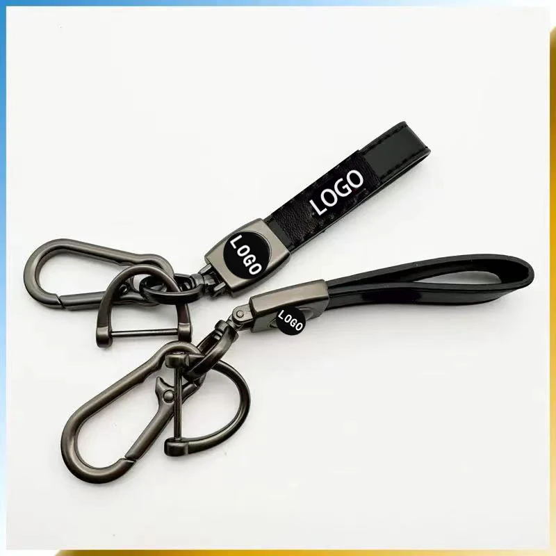 Car KeyChain Customized LOGO Detachable Metal 360 Degree Rotating Horseshoe Buckle Key Chain For Men Women Gifts