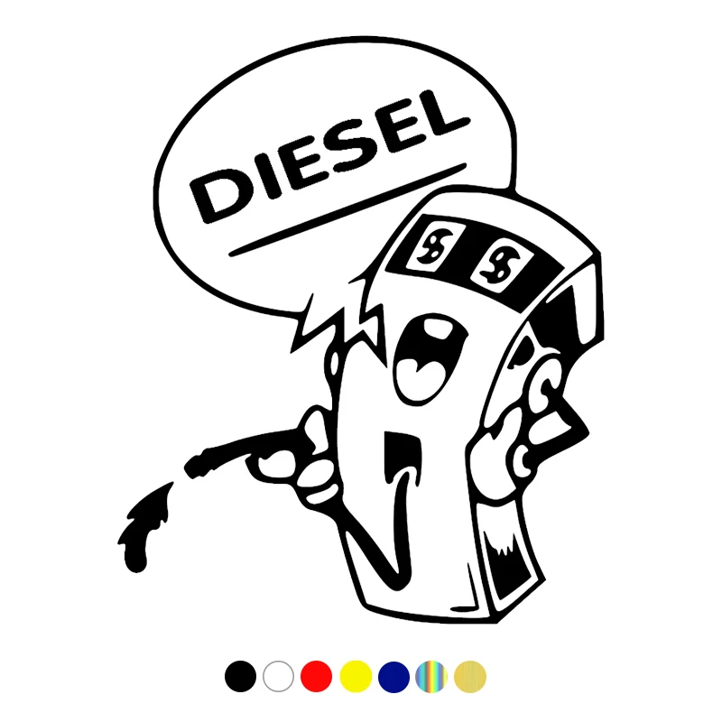 CS-312#12*10cm DIESEL funny car sticker and decal white/black vinyl fuel tank auto car stickers