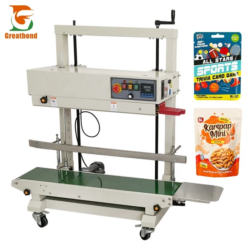 

FR-1100V High Quality Cheap Hot Sales Customized Adjustable Big Bag Continuous Heat Band Sealer Sealing Machine With Conveyor