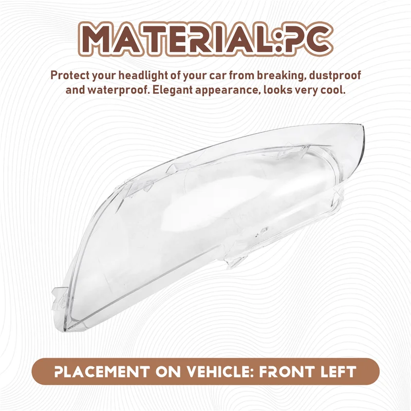 

A58X-Front Headlight Lens Covers For BMW E92 E93 Coupe Convertible M3 2006 -2010 Clear Headlamp Cover Shell