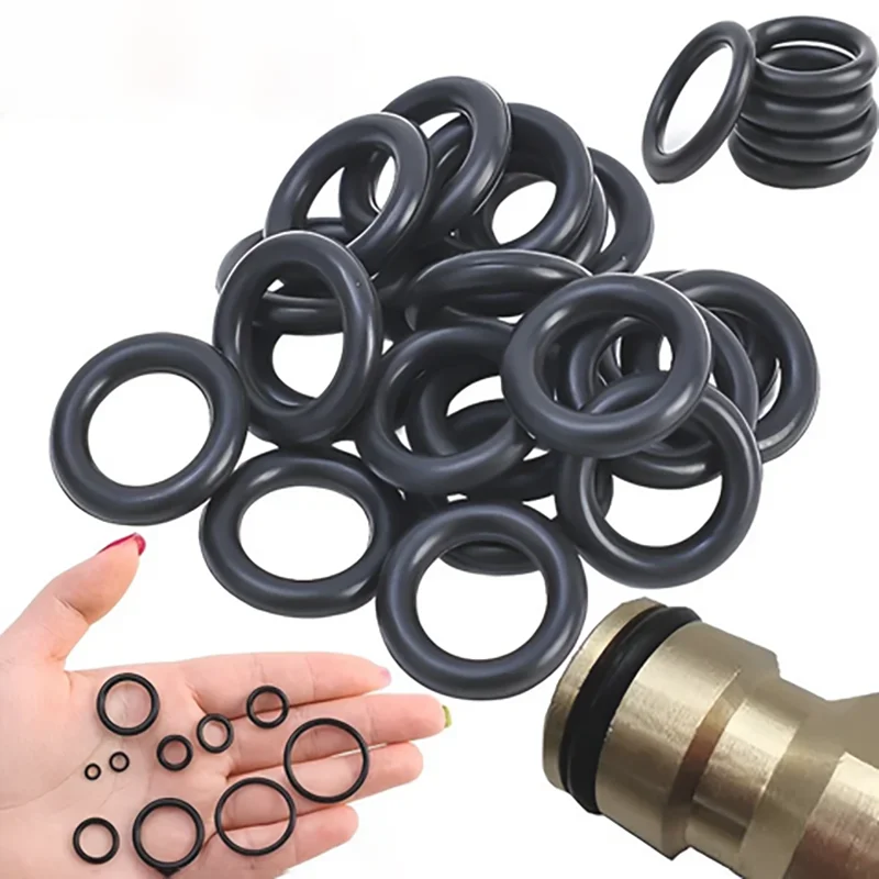 Rubber O Ring Oil Resistance O-Ring Washer Gasket Seals Watertightness Assortment Different Size and Plastic Box Kit Set