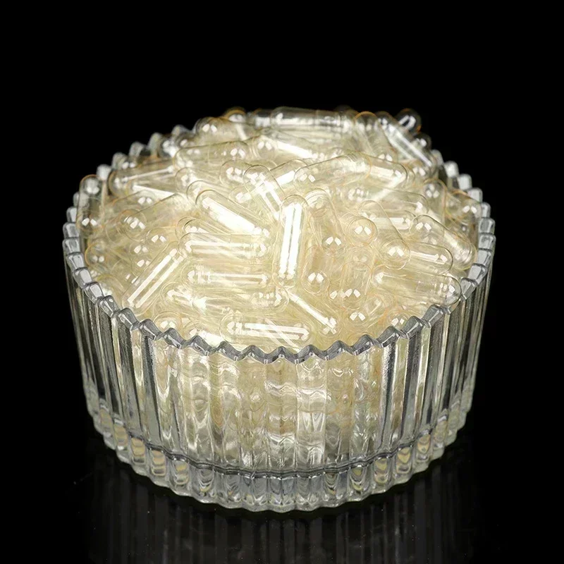 

1000Pcs/Bag Standard Size 0#Empty Capsules Gelatin Clear Capsules Hollow Hard Gelatin Transparent Seperated Joined Capsules