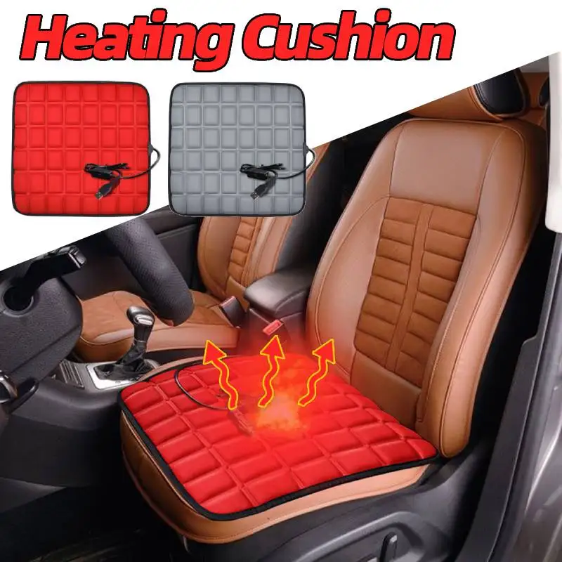 Winter Electric Heating Car Seat Pad USB 5V Comfortable Non Slip Car Seat Heated Cushion Warmer Cover for Automobile Home Office