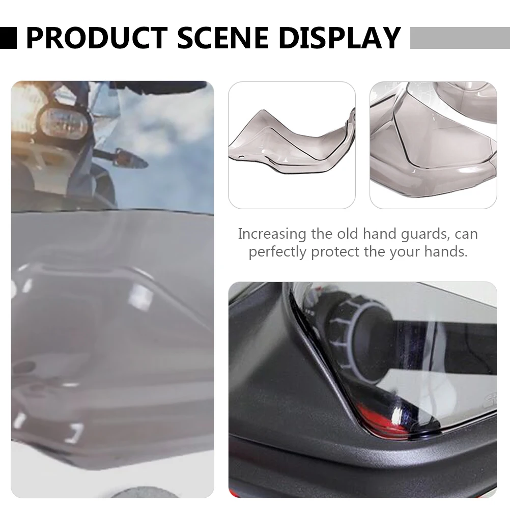 

1 Pair Motorcycle Handle Guard Increase Pieces Sturdy Handlebar Protectors Windshield Dirt Guards Rain Protectors
