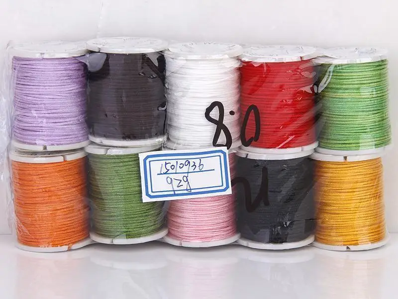 Elastic Nylon Beading Thread 0.8mm Colorful Jewelry Cord Necklace Bracelet String for DIY Crafts