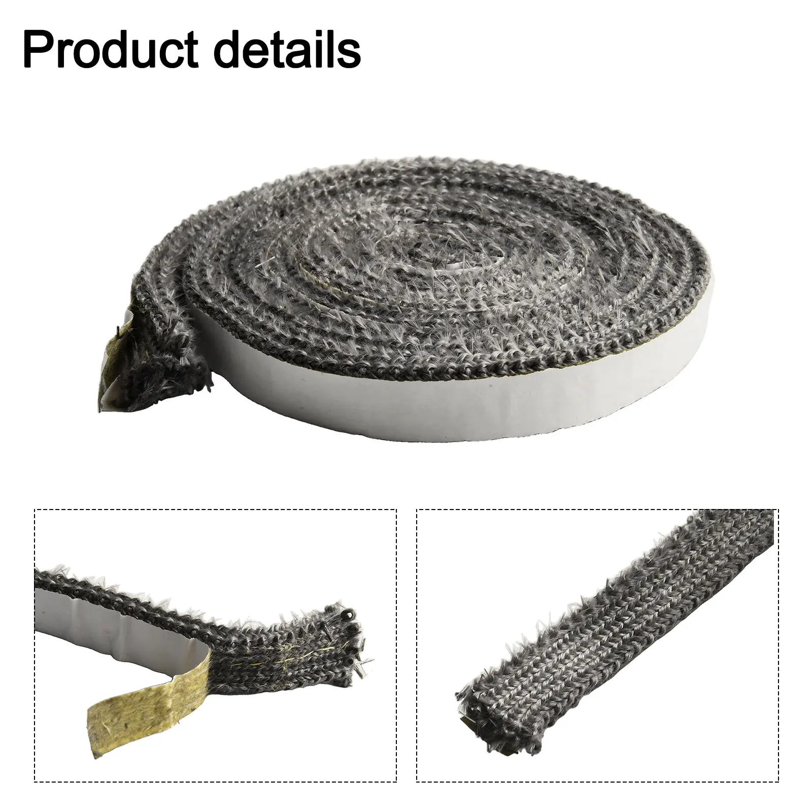 Sello de fibra de vidrio, sello de puerta de 200cm, junta calefactora Flexible, estufa de pellets ligera con horno autoadhesivo