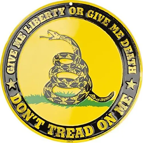 HangTime Don't Tread on Me 12 inch Round Aluminum Sign