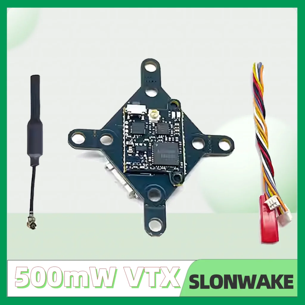 

SLONWAKE FPV VTX transmitter Module 5.8G 48CH 500mW power adjustable support TBS with overheat protection for UAV fixed wings.