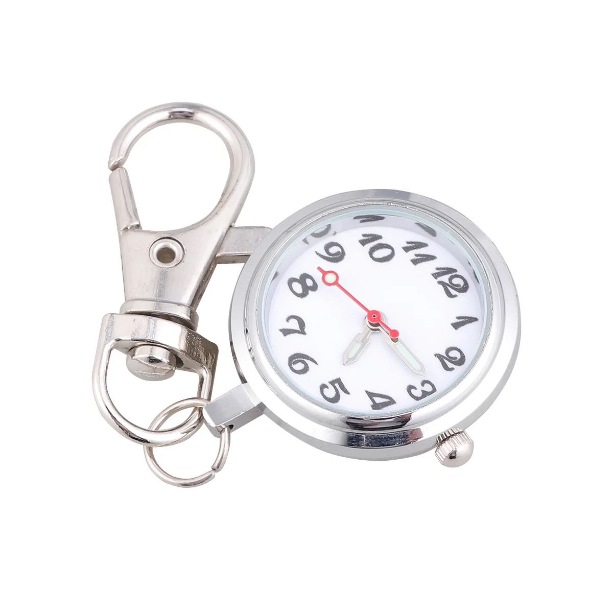 

Large Dial Keychain Pocket Watch Quartz Watch Luminous Needle Easy Read Time Night Gift for Men Couples Children