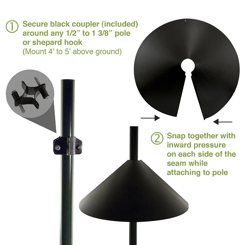 Squirrel Guard-Protect Hanging Bird Feeders and Poles-Raccoons and Squirrels for Your Bird Feeders and Bird Houses