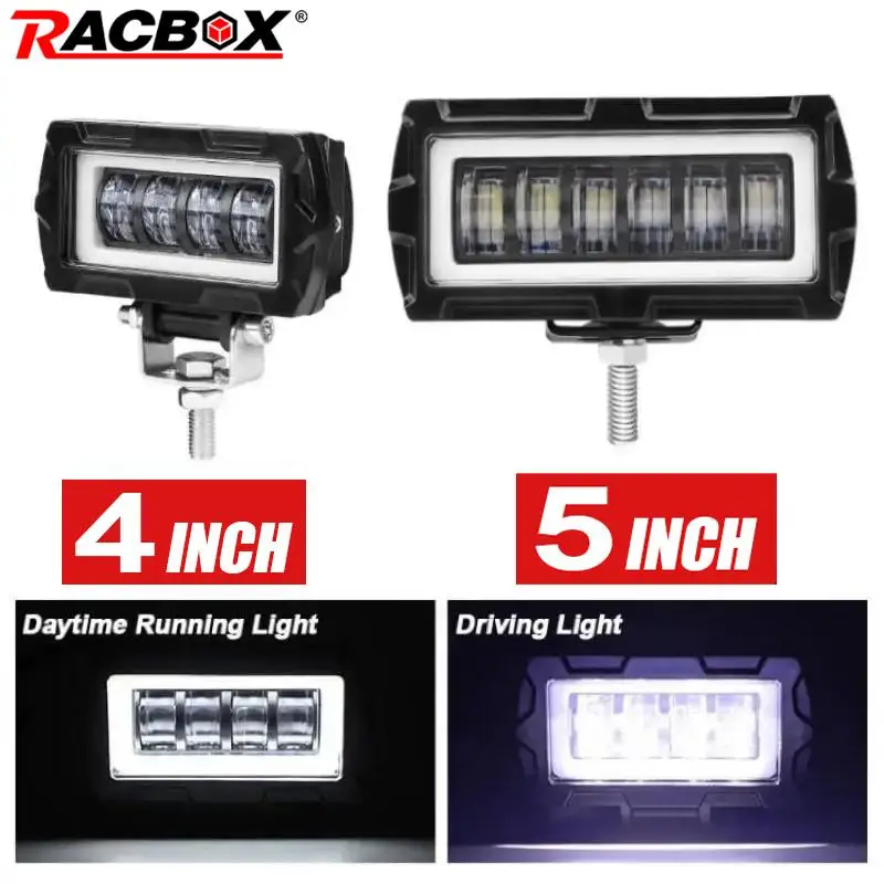 LED Driving Light Bar 4/5 Inch DRL Signal Lamp For Off Road Truck SUV ATV UTV 4X4 Motorcycle Dirt Bike Quad Tractor Boat 12V/24V