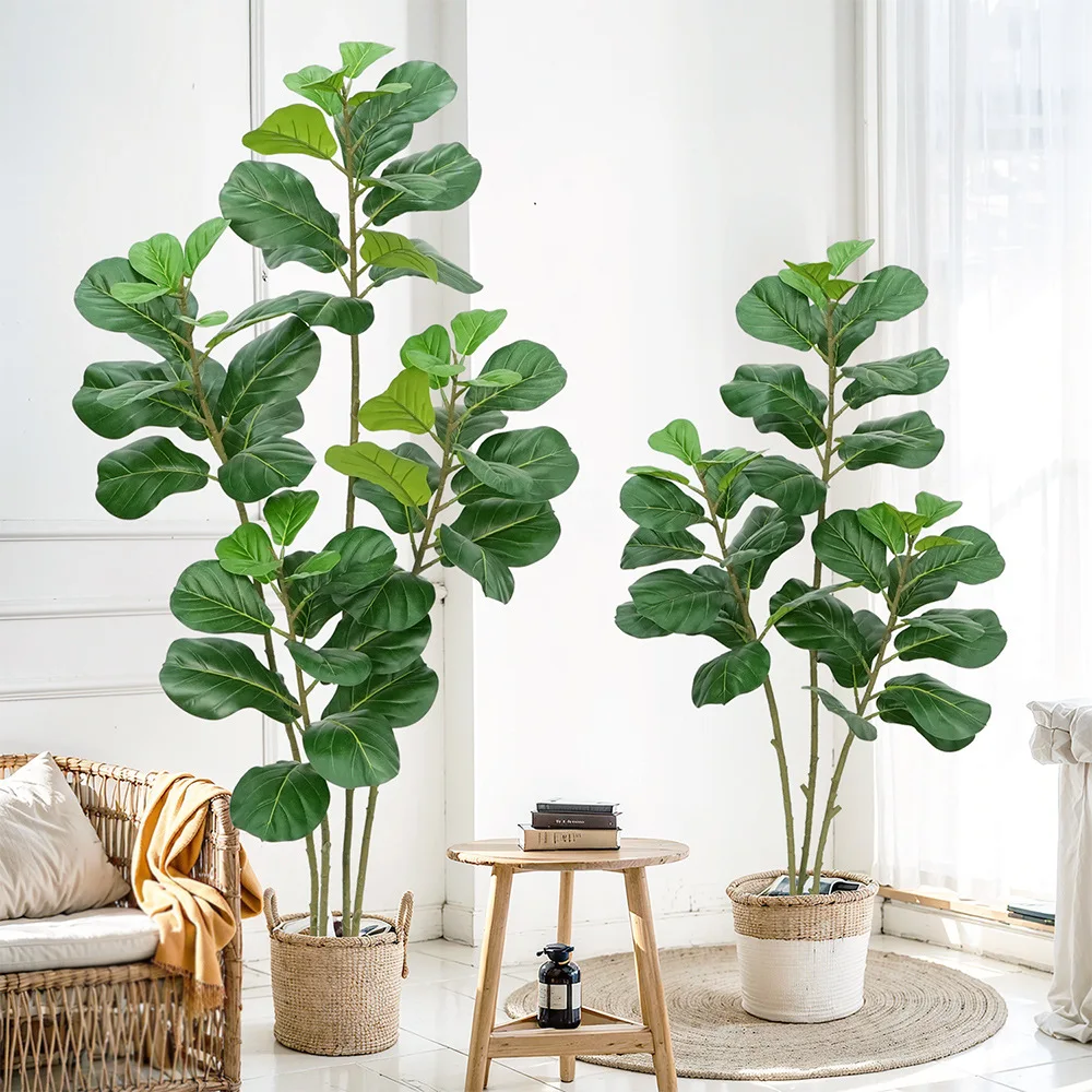 

Large Artificial Fiddle Leaf Fig Tree Potted Plant Nordic Indoor Decor Fake Green Plant