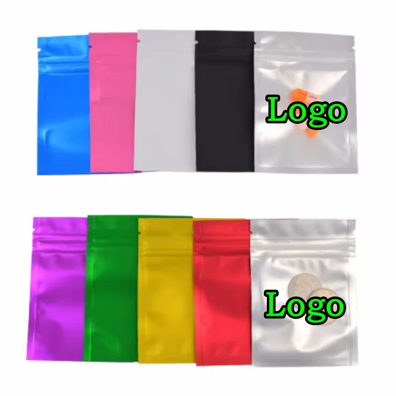 

300 шт. матовых пакетов из алюминиевой фольги с матовым окном и застежкой-зиппером для самостоятельной печати логотипа, для кофе, ювелирных изделий, мелочей, чая матча, какао, подарочные пакеты