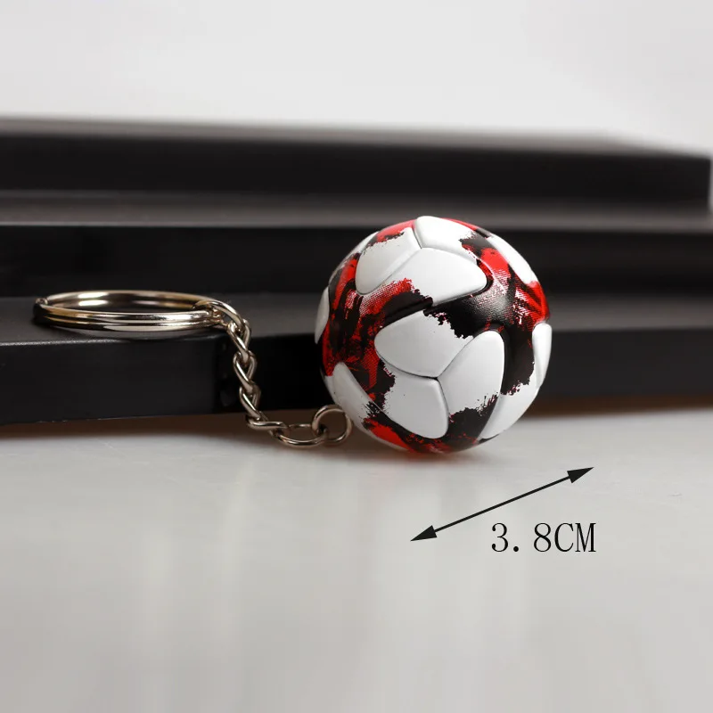 Phone Lanyard European Football Imitation Leather Souvenir Keychain Match Ball Fans Souvenir Keyring Phone Fashion Pendant Gift