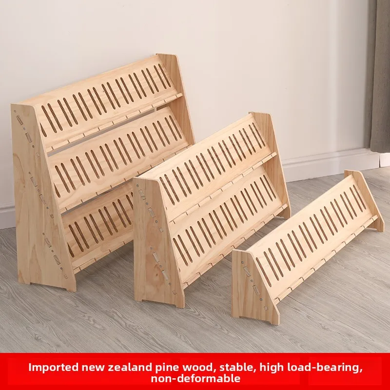 Solid Wood Multi - phone Desktop Holder Live Streaming Charging Display Rack Heat Dissipation Stand For Gaming Studio Setup