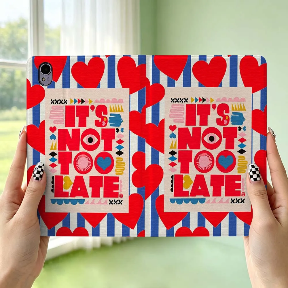 Heart Pattern Poster Pen Tray For Huawei MediaPad MatePad Honor Pro V6 9 V8 X9 X 10 13.3 12.3 11 11.5 Inch Tablet Case