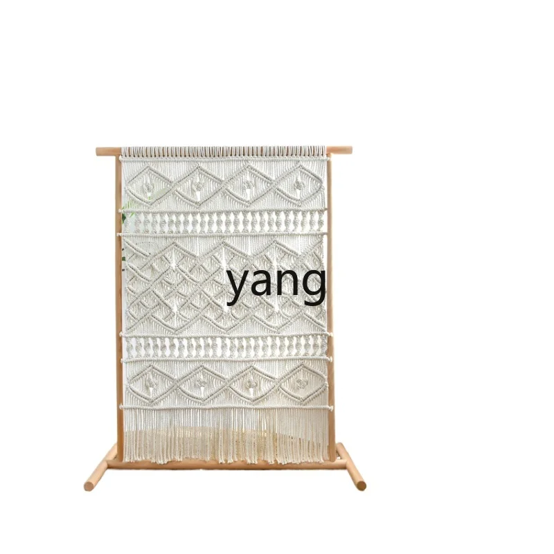 

Yjq Original Hand-Woven Solid Wood Screen Seat Screen Partition Hallway Living Room Finished Product