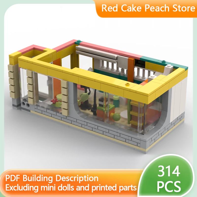 

City Street View Model MOC Building Bricks Apartments Architecture Modular Technology Children Holiday Gifts Assemble Toys Suit