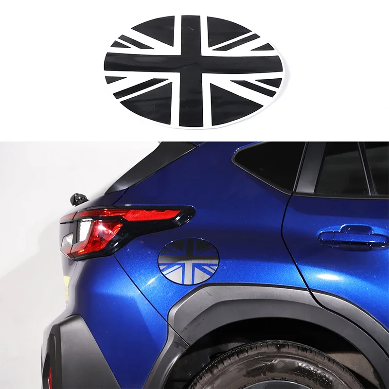 

For Subaru Crosstrek 2024+ PVC Black Car Style Car Fuel Tank Cap Decal Sticker Car Exterior Decoration Accessories 1Pcs