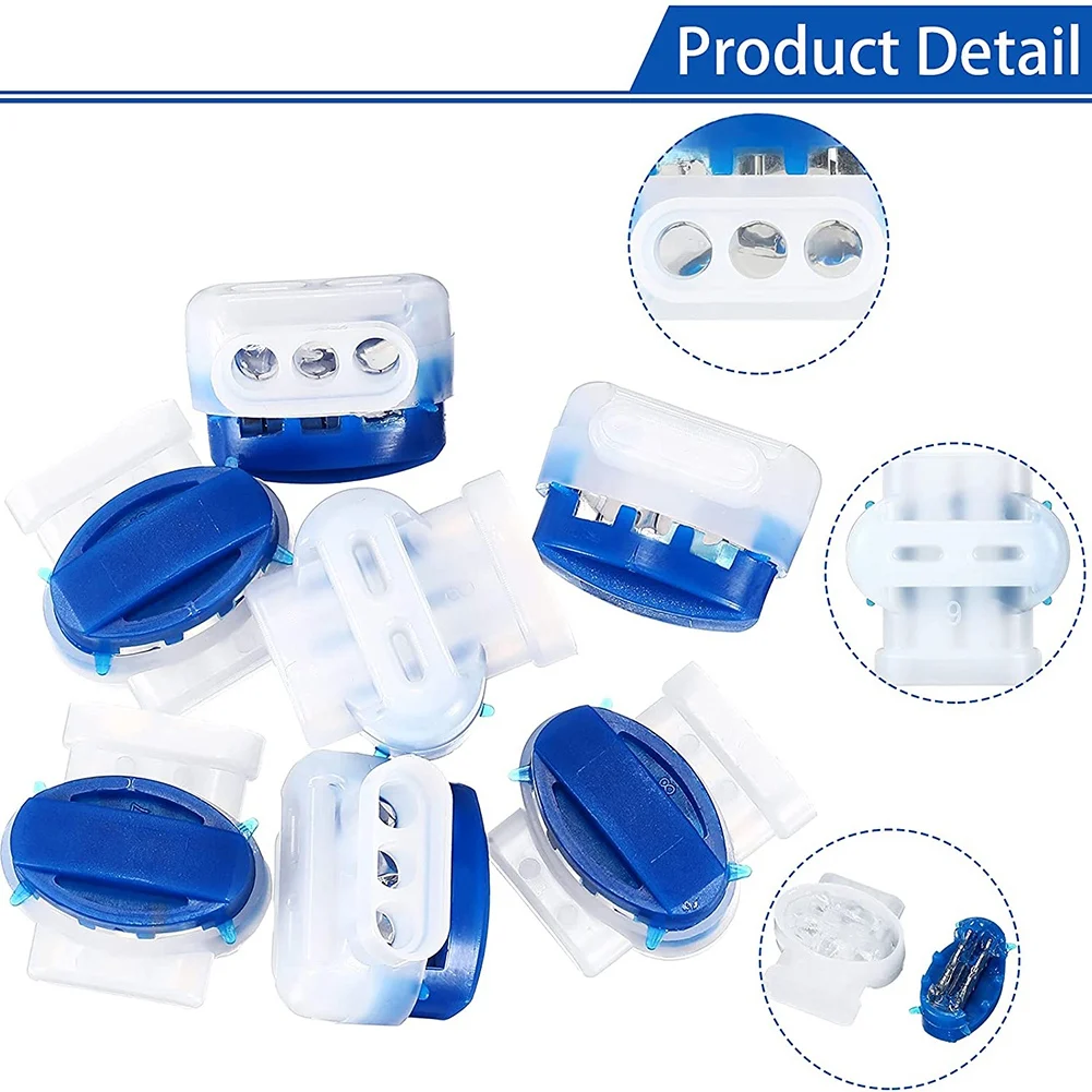 3 Wire Connectors Self-Stripping Pigtail Connectors for 22-14 AWG Cables, Robotic Lawn Mowers(32 Pieces)